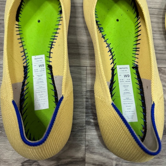 Rothy's Women's The Point Daffodil Flats Size 9 - Picture 6 of 9